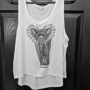 Elephant tank, cute over swimsuit worn once